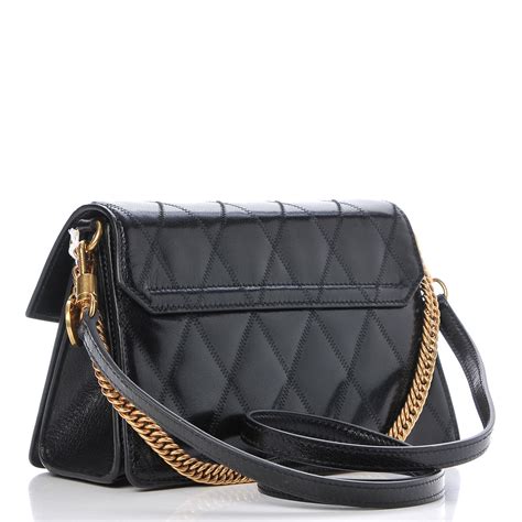 GIVENCHY Goatskin Small GV3 Shoulder Bag Black